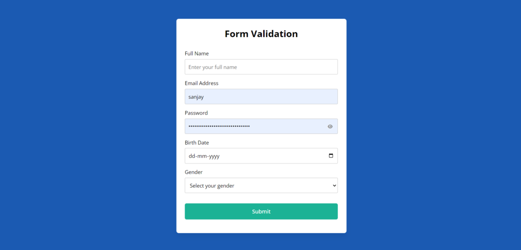 Form Validation 1