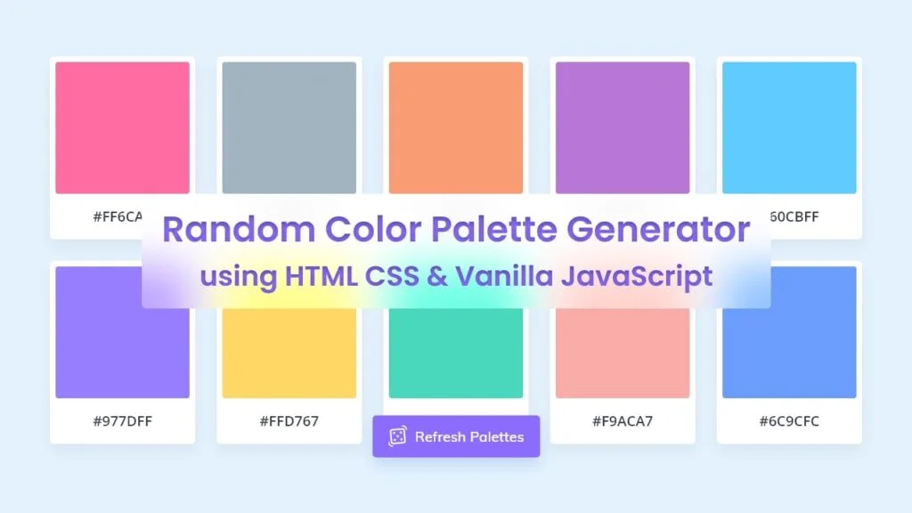 How to make Random Color Palette Generator 2 Random Color Palette