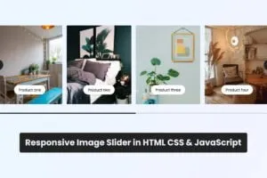How to make Responsive Image Slider in HTML CSS and JavaScript