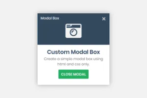 How to make Custom Modal Box HTML CSS & JavaScript