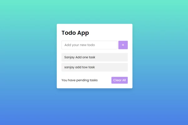 Todo List App using HTML CSS & JavaScript